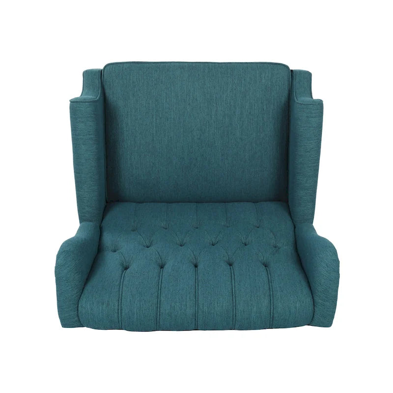 Gestoffeerde wingback-relaxfauteuil met terugverende rugleuning en nagelkopafwerking
