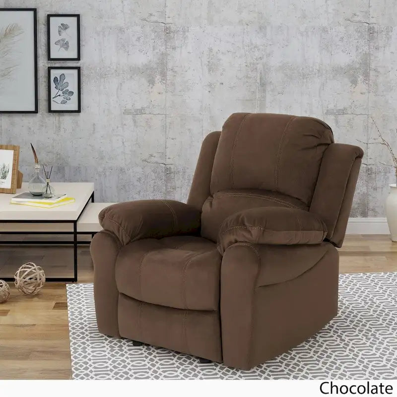 Fauteuil inclinable et berçant surdimensionné en microfibre