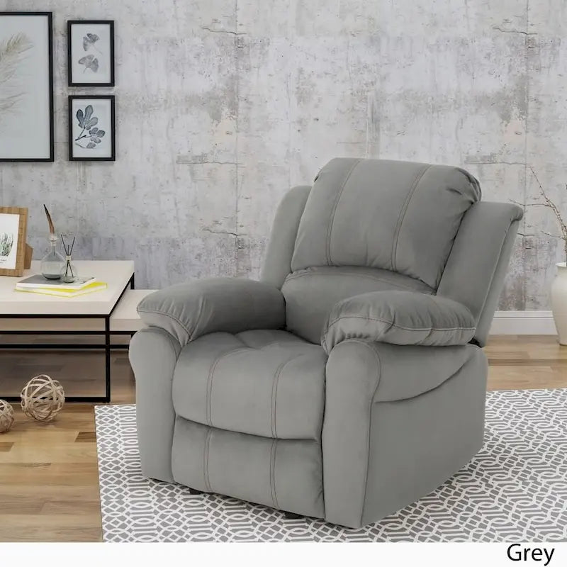 Fauteuil inclinable et berçant surdimensionné en microfibre
