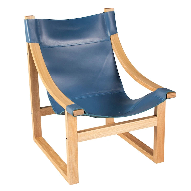 Leather Sling Accent Chair