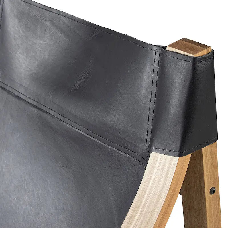 Leather Sling Accent Chair