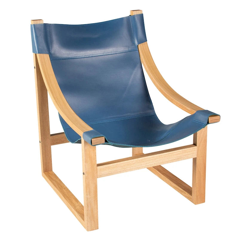 Leather Sling Accent Chair