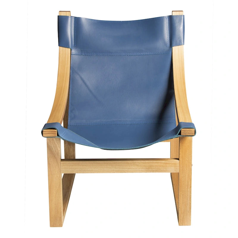 Leather Sling Accent Chair