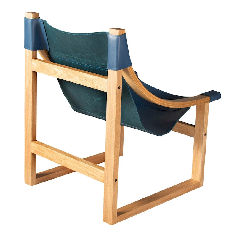 Leather Sling Accent Chair