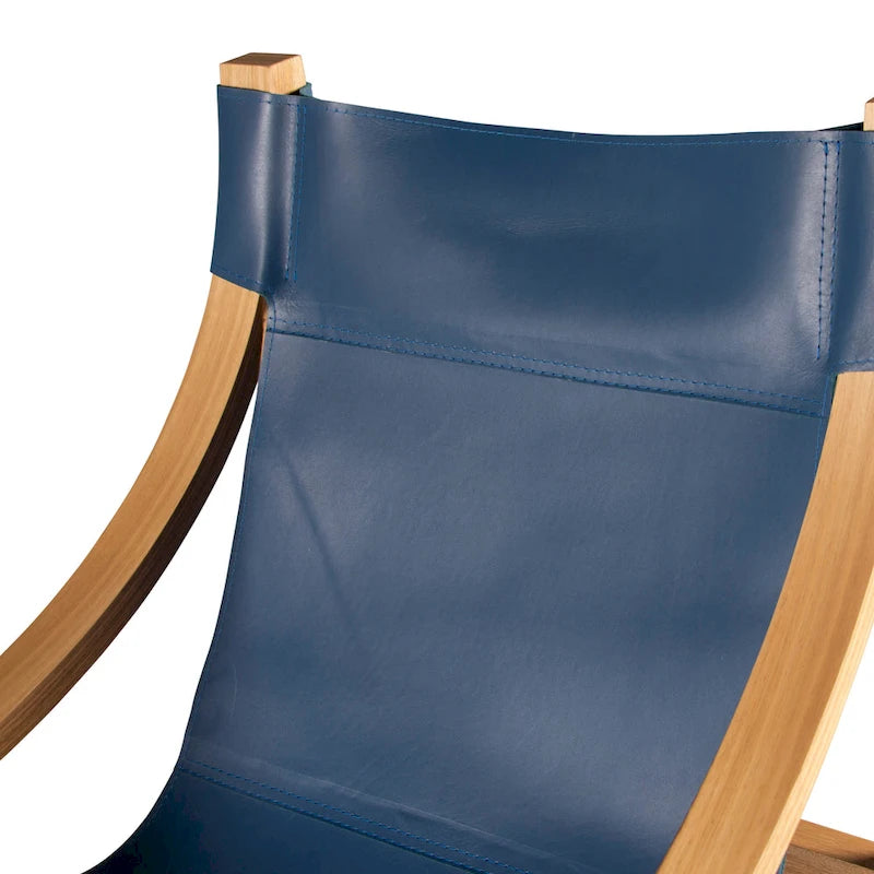 Leather Sling Accent Chair