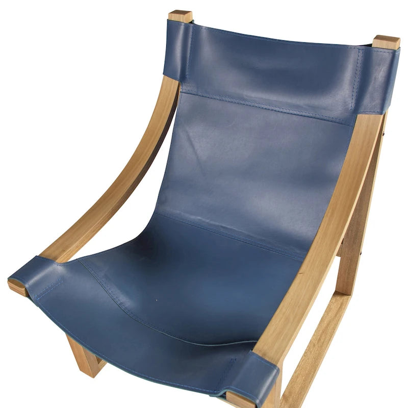 Leather Sling Accent Chair