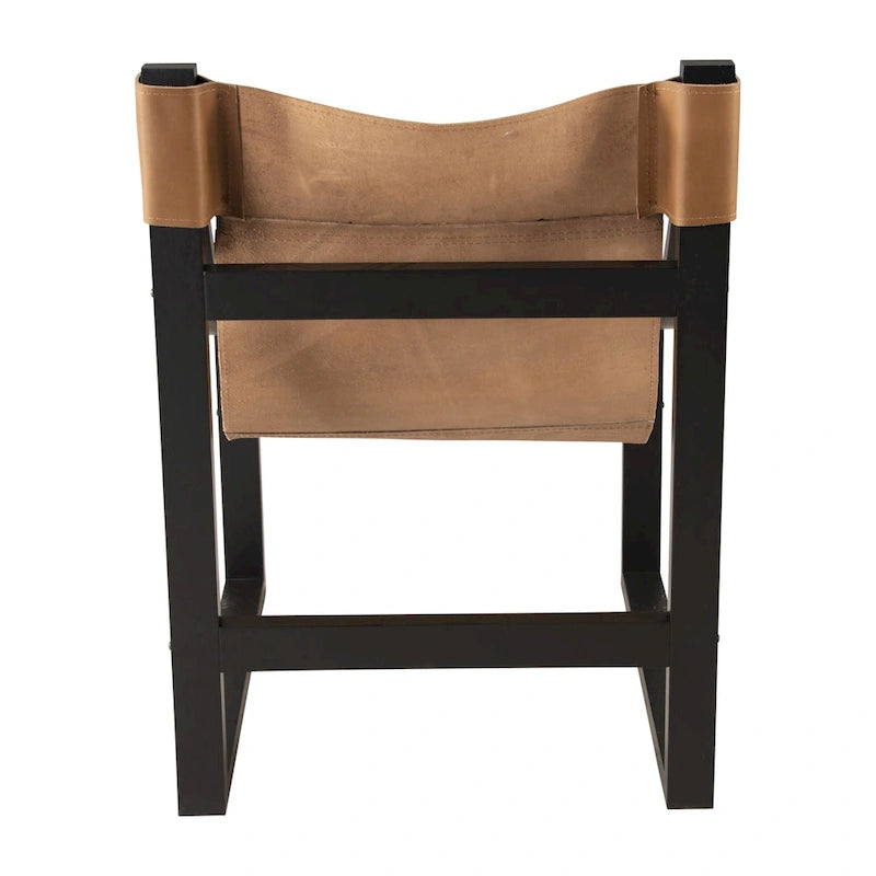 Leather Sling Accent Chair