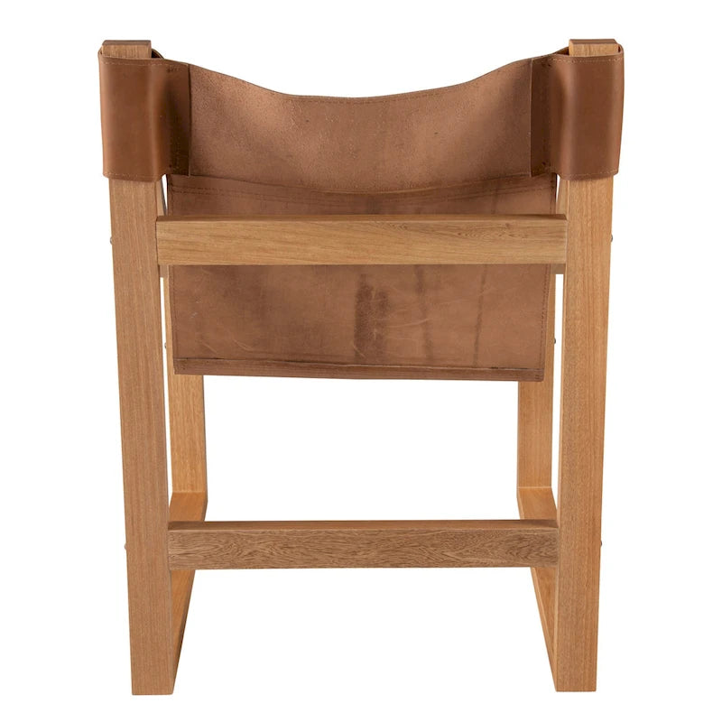 Leather Sling Accent Chair