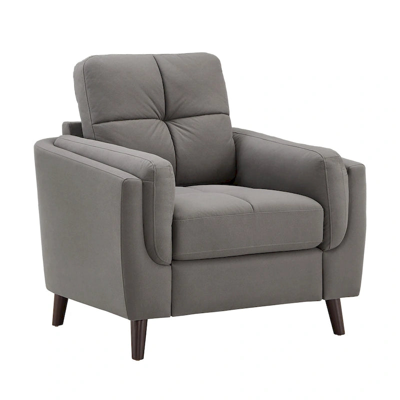 Tufted Microfiber Armchair