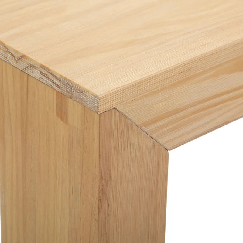 Modern Rectangular Solid Wood Side Table