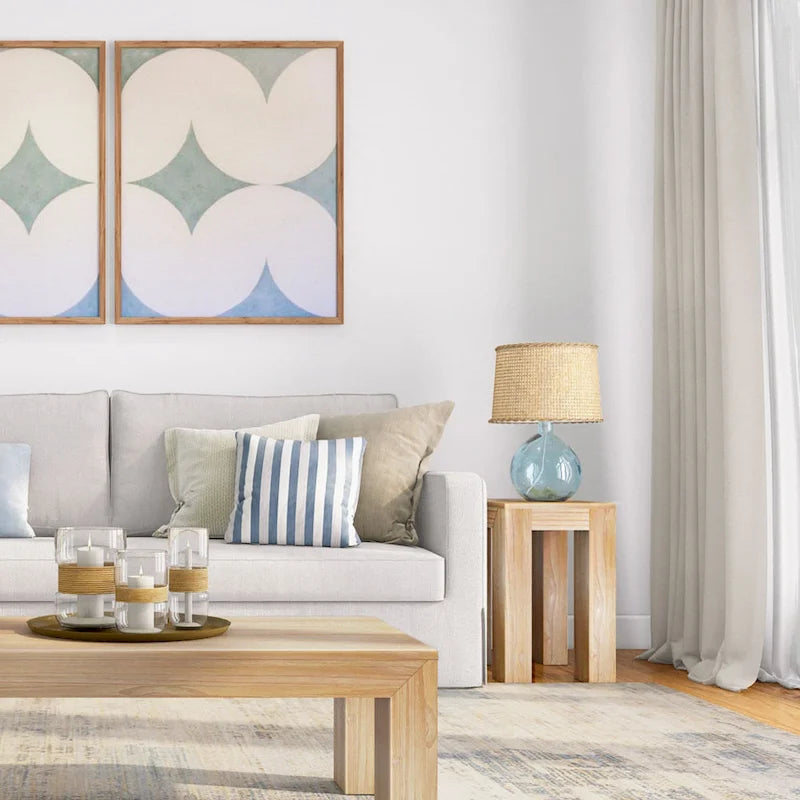 Modern Rectangular Solid Wood Side Table