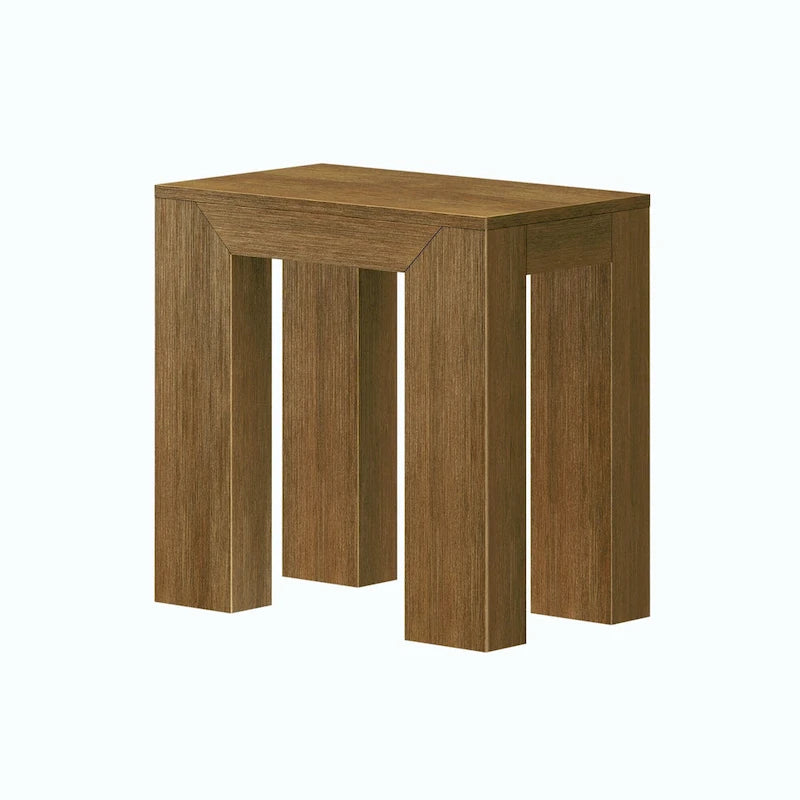 Moderne rechthoekige bijzettafel van massief hout