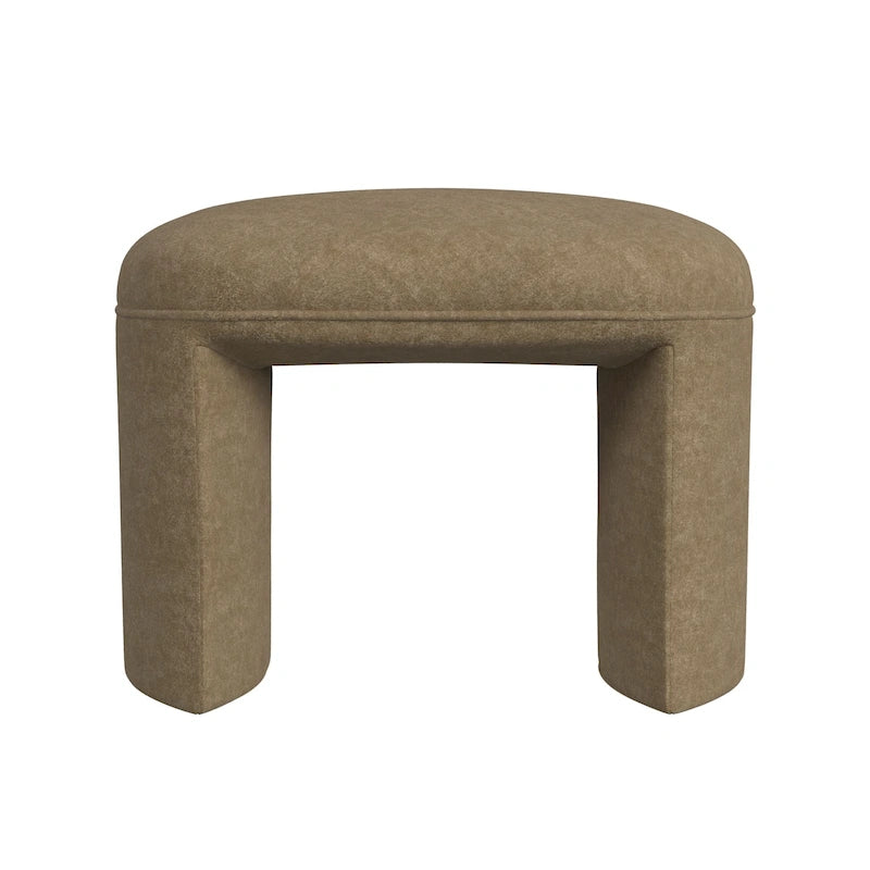 Moderner gepolsterter Ottoman als Fußablage und Couchtisch