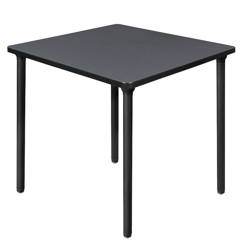 30" Square Folding Table with Steel Legs — Space-Saving Design
