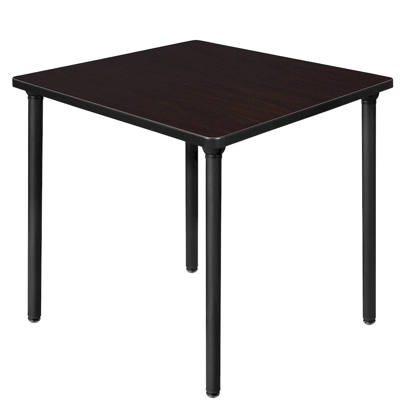 30" Square Folding Table with Steel Legs — Space-Saving Design