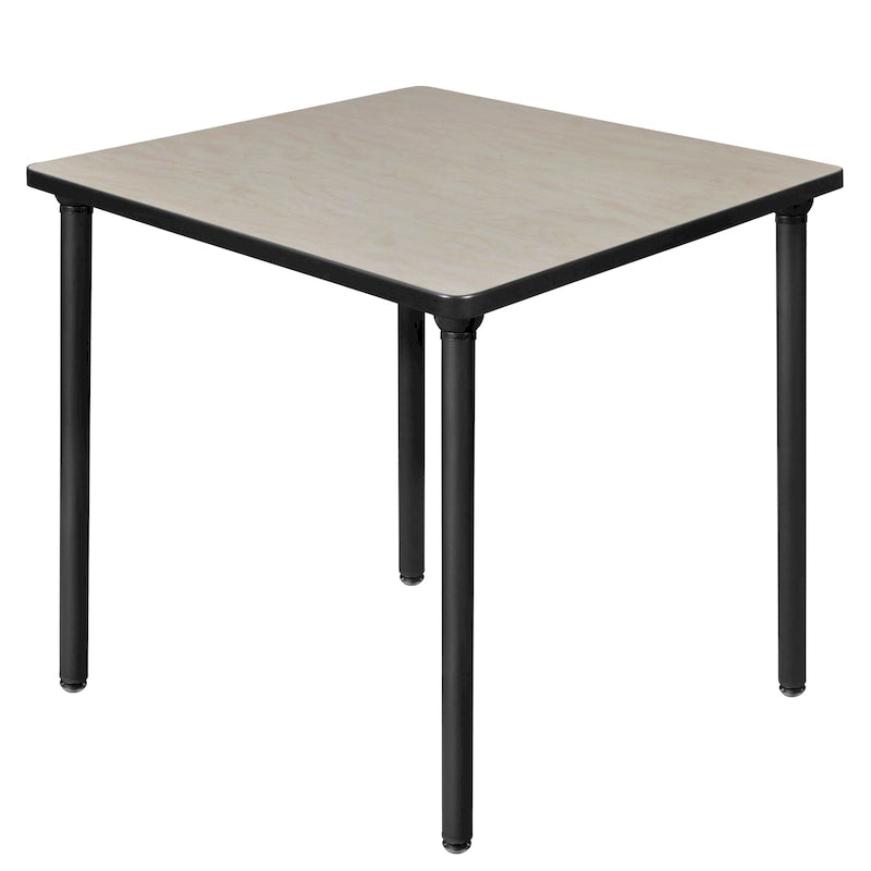 30" Square Folding Table with Steel Legs — Space-Saving Design