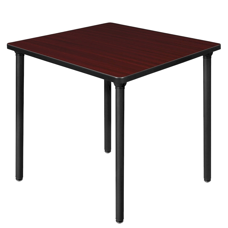 30" Square Folding Table with Steel Legs — Space-Saving Design