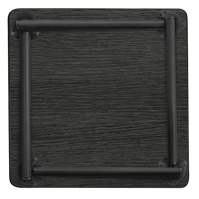 30" quadratischer Klapptisch mit Stahlbeinen — Platzsparendes Design