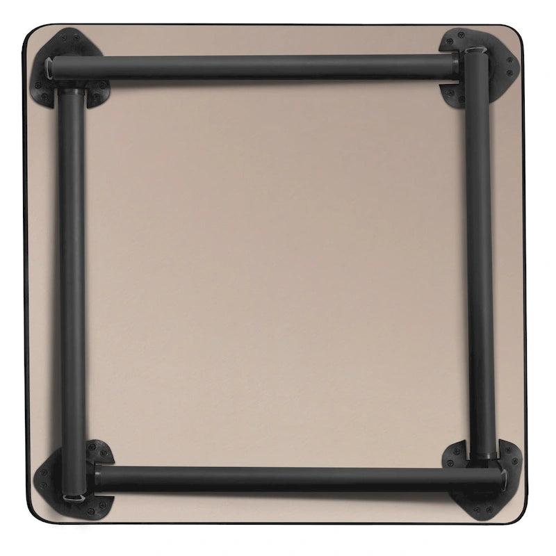 30" quadratischer Klapptisch mit Stahlbeinen — Platzsparendes Design