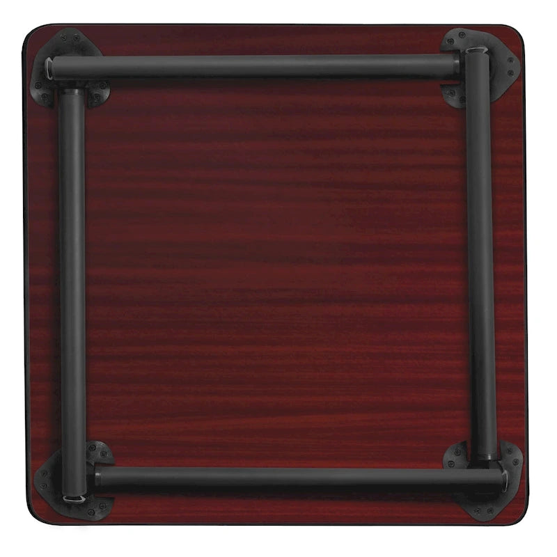 30" quadratischer Klapptisch mit Stahlbeinen — Platzsparendes Design