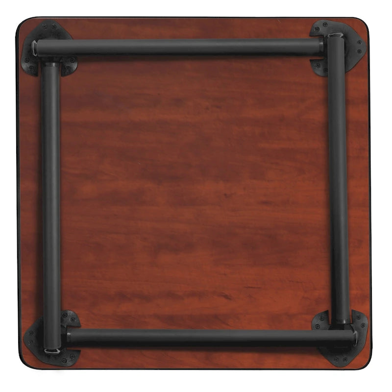 30" quadratischer Klapptisch mit Stahlbeinen — Platzsparendes Design