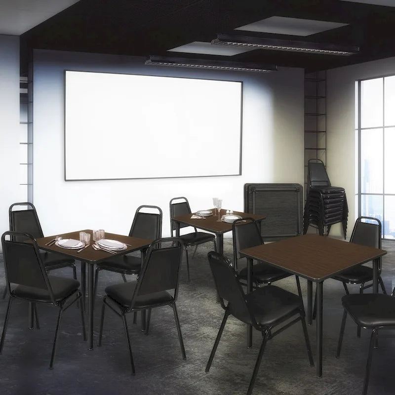 30" quadratischer Klapptisch mit Stahlbeinen — Platzsparendes Design