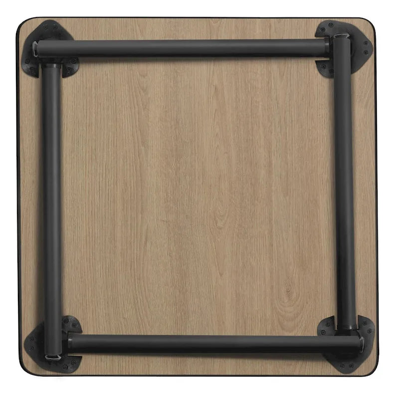 30" quadratischer Klapptisch mit Stahlbeinen — Platzsparendes Design