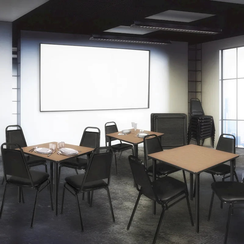 30" quadratischer Klapptisch mit Stahlbeinen — Platzsparendes Design