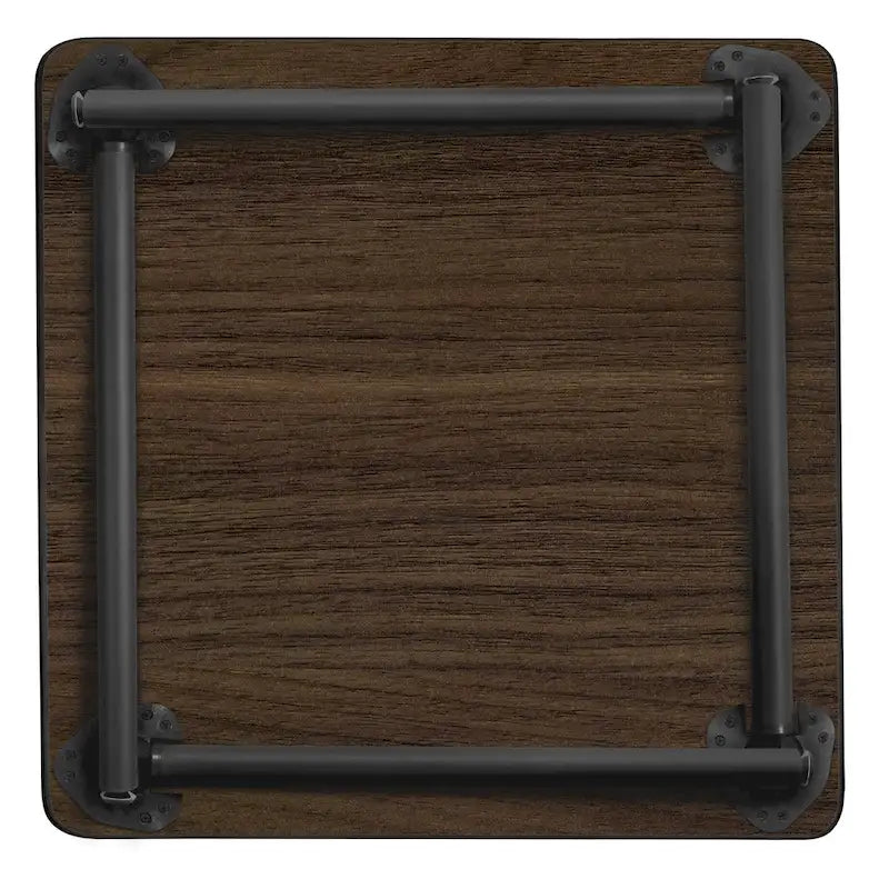 30" quadratischer Klapptisch mit Stahlbeinen — Platzsparendes Design