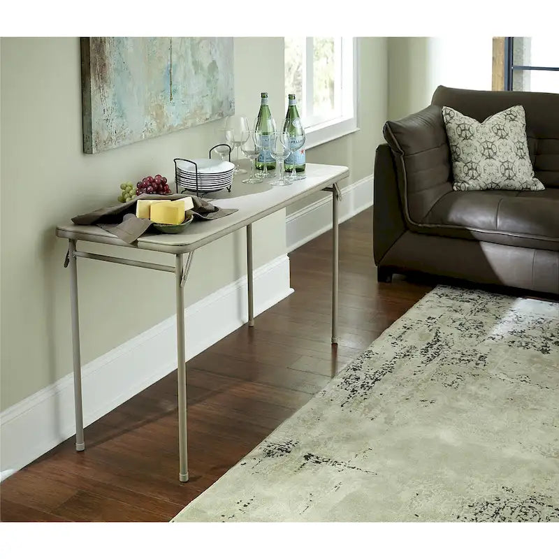 20" x 48" Vinyl Top Folding Table — Indoor & Light Outdoor Use