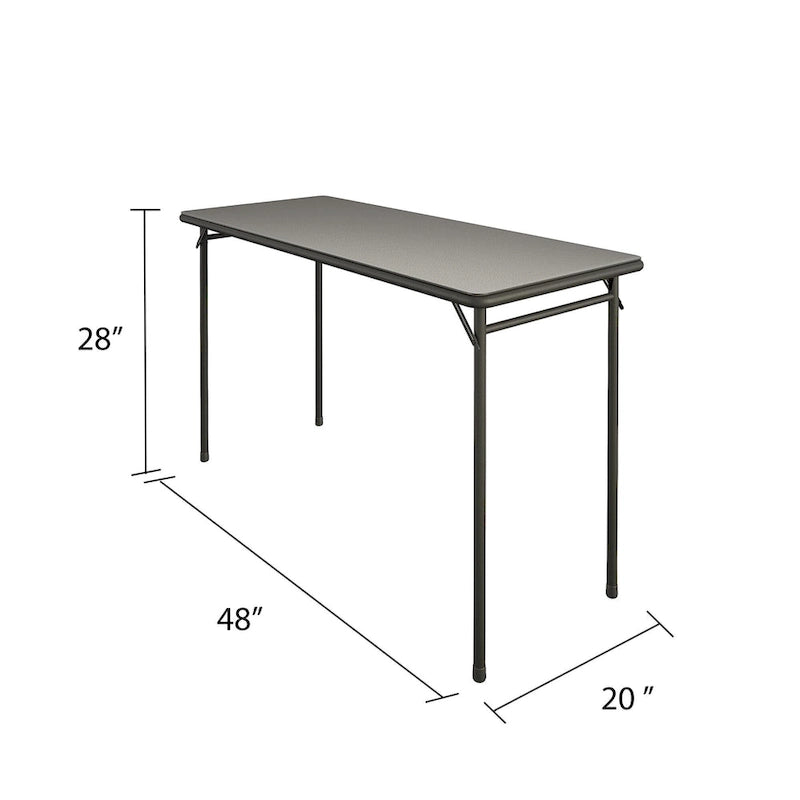20" x 48" Vinyl Top Folding Table — Indoor & Light Outdoor Use