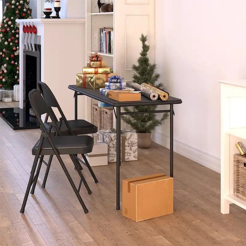 Tavolo pieghevole con piano in vinile da 20" x 48" — uso interno e all'aperto leggero