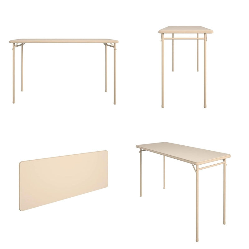 Tavolo pieghevole con piano in vinile da 20" x 48" — uso interno e all'aperto leggero