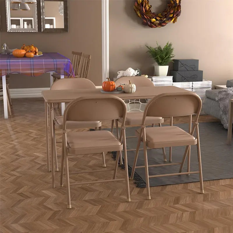 Tavolo pieghevole con piano in vinile da 20" x 48" — uso interno e all'aperto leggero
