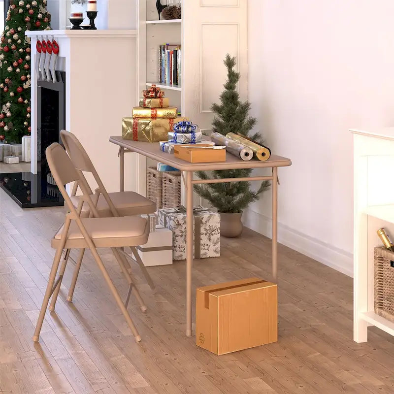 Tavolo pieghevole con piano in vinile da 20" x 48" — uso interno e all'aperto leggero