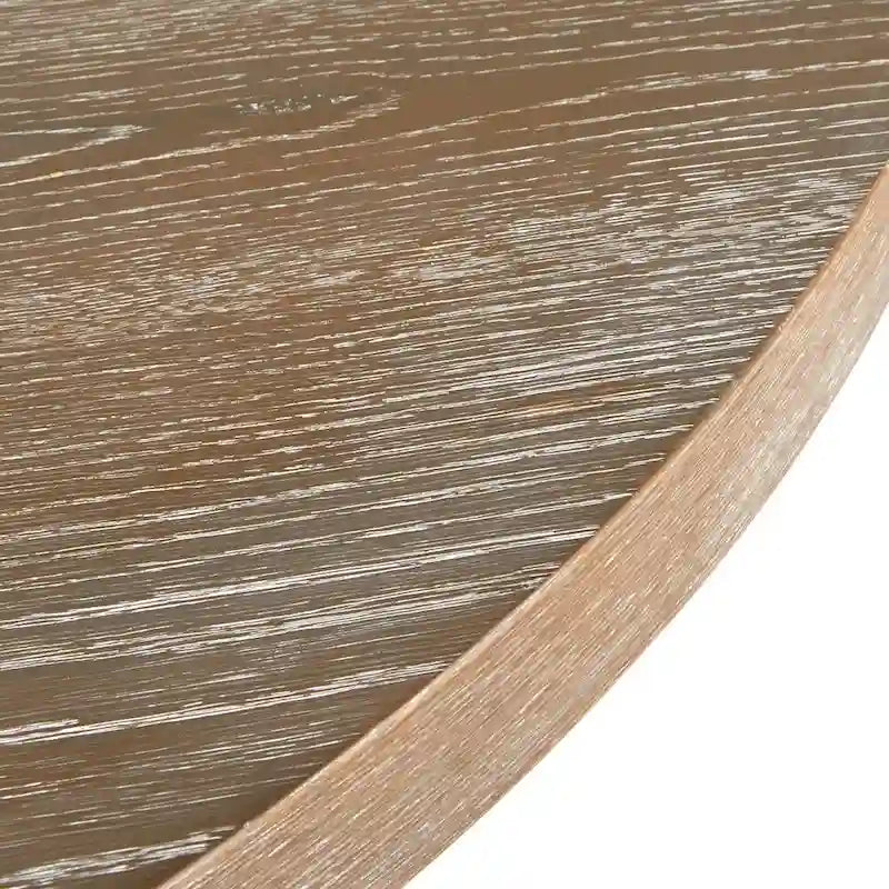 Round Pedestal Dining Table with Reclaimed Wood Finish