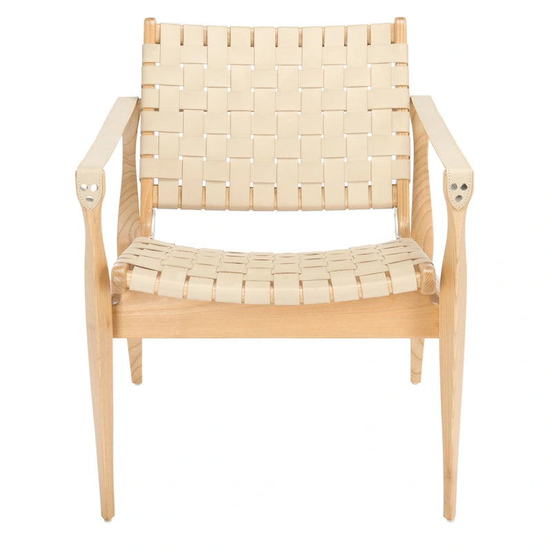 Sessel aus geflochtenem Leder
