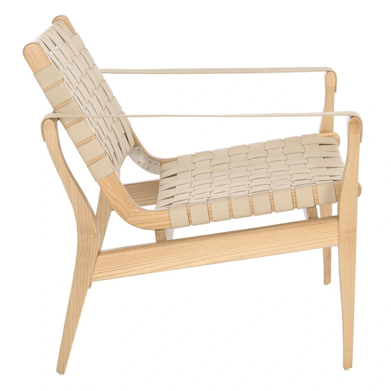 Sessel aus geflochtenem Leder