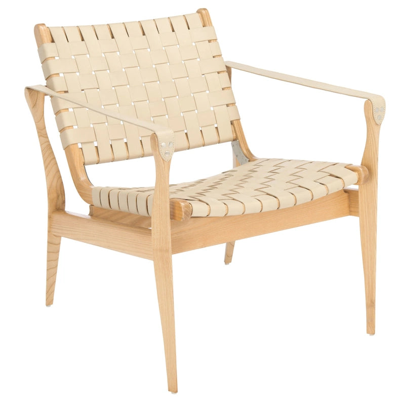 Sessel aus geflochtenem Leder