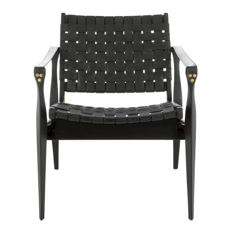 Sessel aus geflochtenem Leder