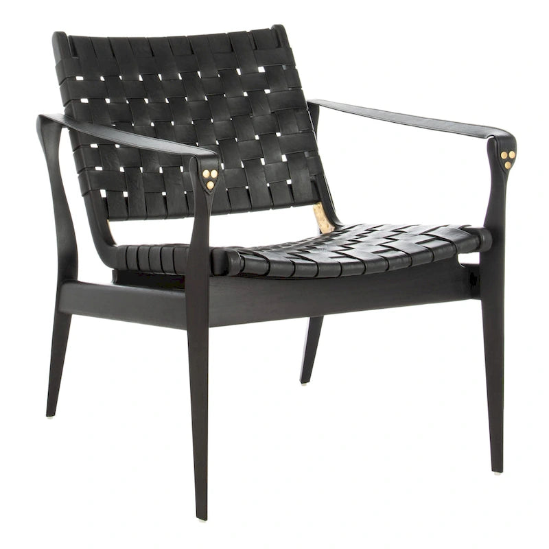 Sessel aus geflochtenem Leder