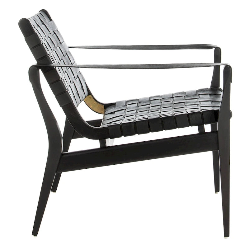 Sessel aus geflochtenem Leder