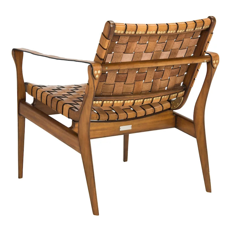 Sessel aus geflochtenem Leder