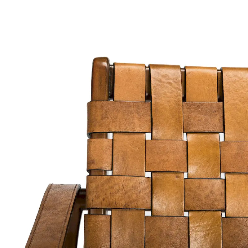 Sessel aus geflochtenem Leder
