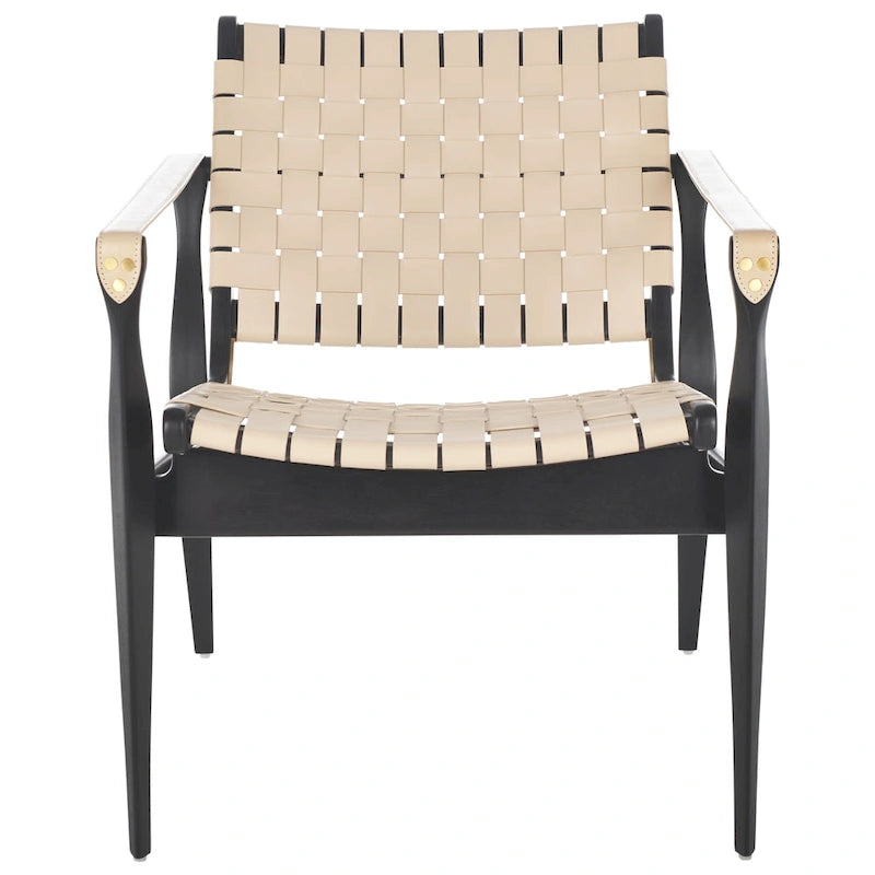 Sessel aus geflochtenem Leder