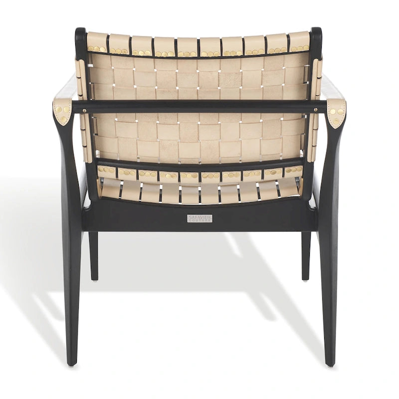 Sessel aus geflochtenem Leder