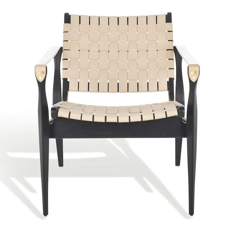 Sessel aus geflochtenem Leder