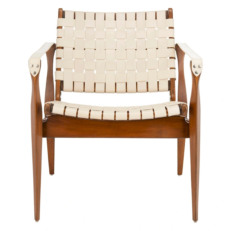 Sessel aus geflochtenem Leder