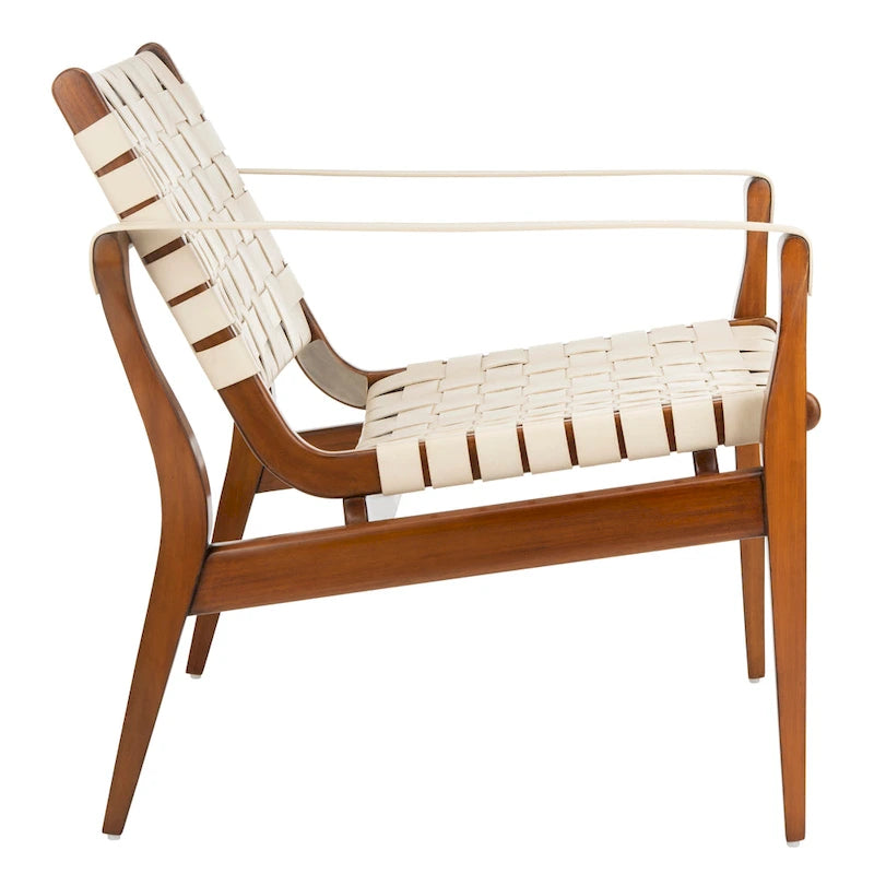 Sessel aus geflochtenem Leder