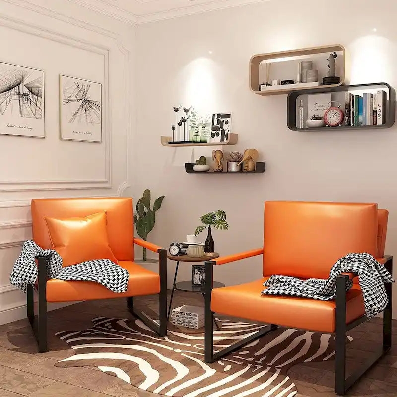 Orange Accent Armchair